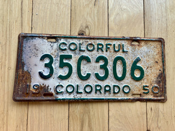 1950 Colorado License Plate