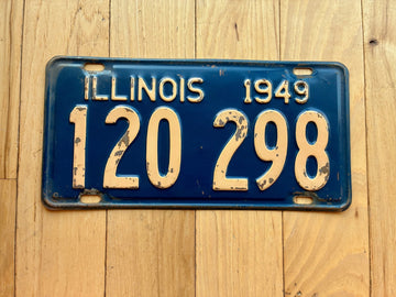 1949 Illinois License Plate