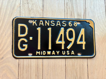 1968 Kansas License Plate