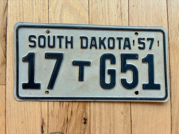 1957 South Dakota Truck License Plate