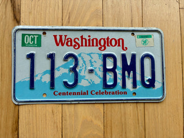 1989 Washington State License Plate (Check W/ DOL First For YOM)