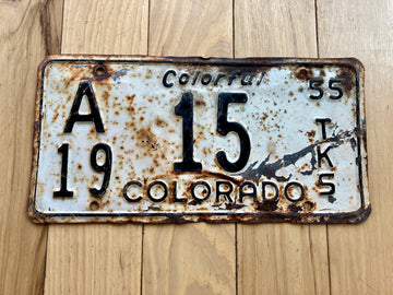 1955 Colorado Truck License Plate