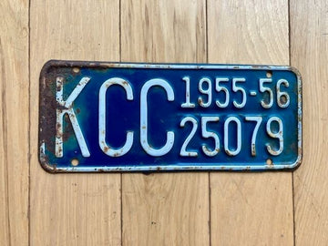 1955 Kansas Corporation Commission License Plate