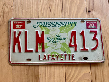 1978 Mississippi Lafayette County License Plate