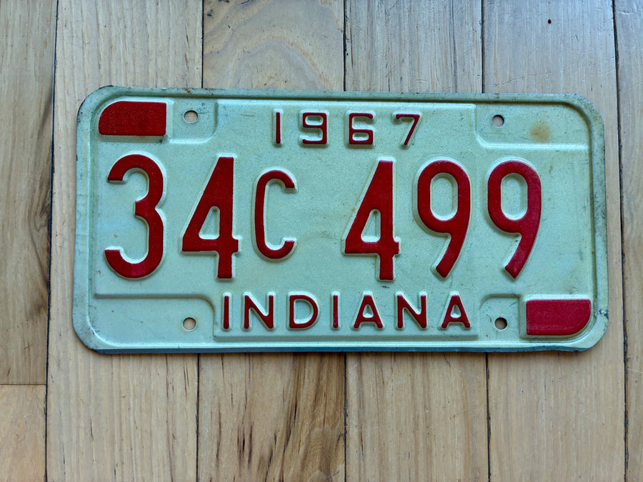 1967 Indiana License Plate