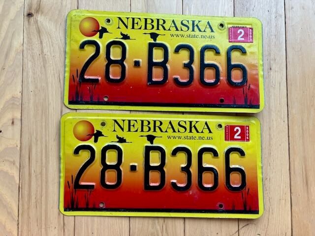 Pair of 2005 Nebraska License Plates