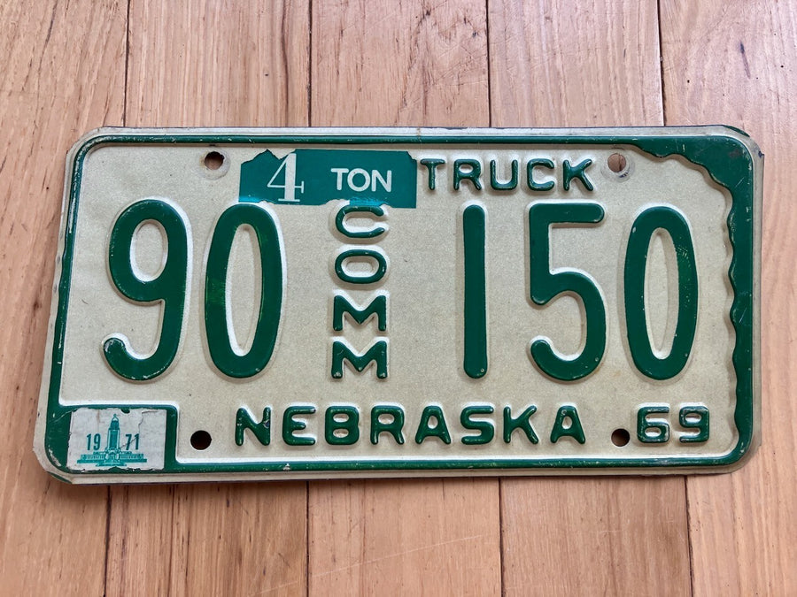 1969 Nebraska Commercial Truck License Plate