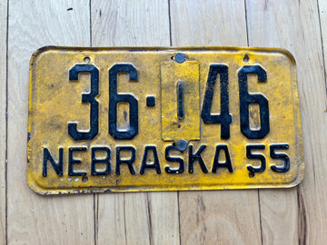 1955 Nebraska Commercial License Plate