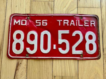 1956 Missouri Trailer License Plate