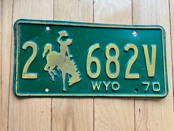 1970 Wyoming License Plate