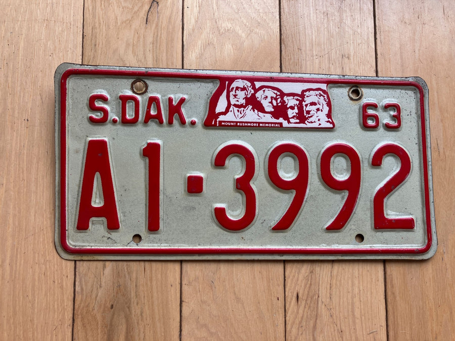 1963 South Dakota License Plate