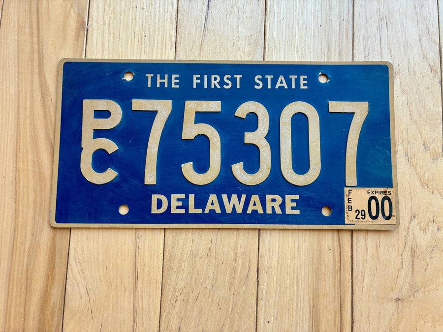 2000 Delaware License Plate - Riveted Type – RusticPlates