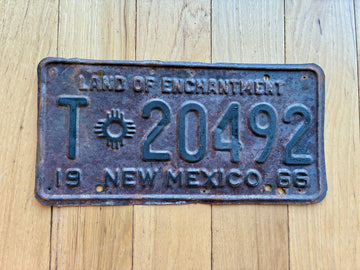 1966 New Mexico License Plate