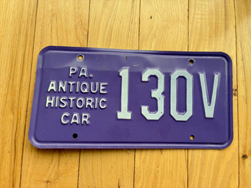 1970s 1980s Pennsylvania Antique Vehicle License Plate