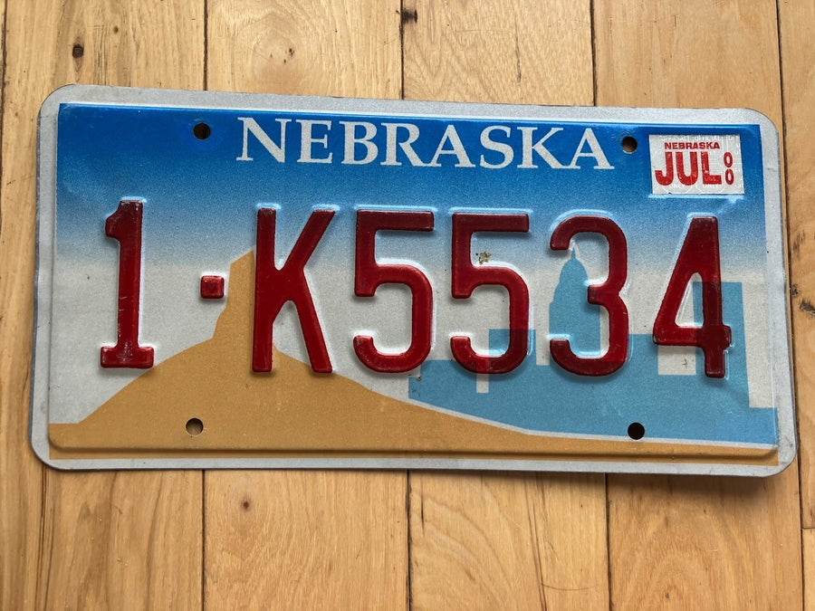 2000 Nebraska License Plate