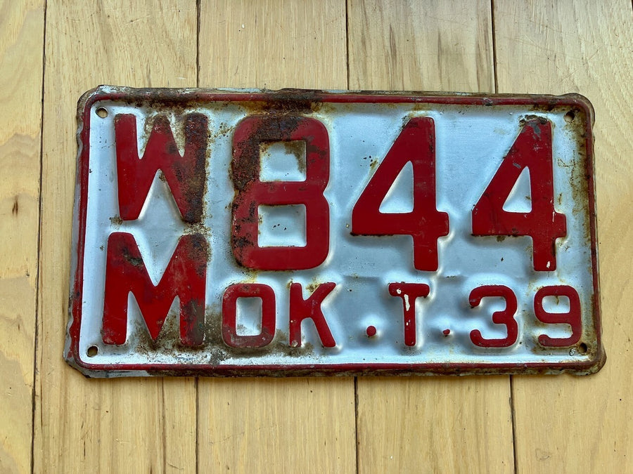 1939 Oklahoma Truck License Plate