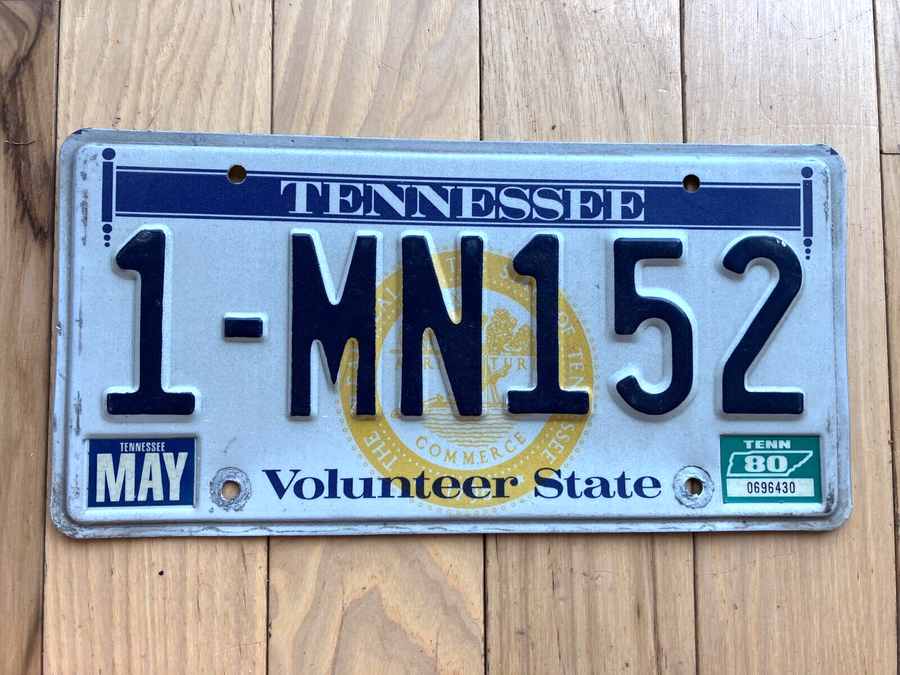 1980 Tennessee License Plate