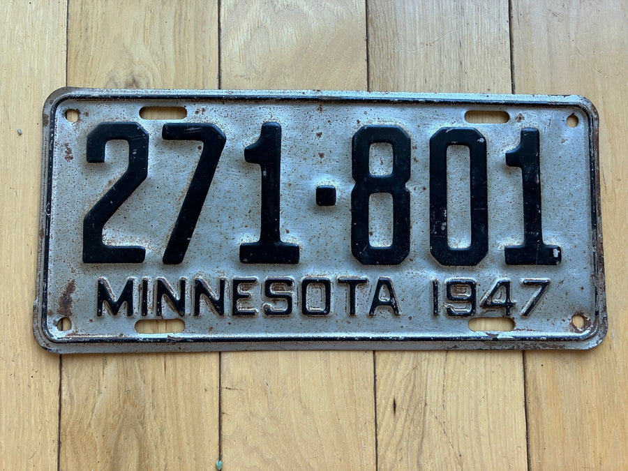 1947 Minnesota License Plate