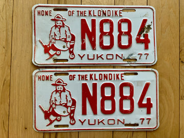 Pair of 1977 Yukon License Plates