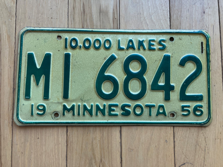 1956 Minnesota License Plate