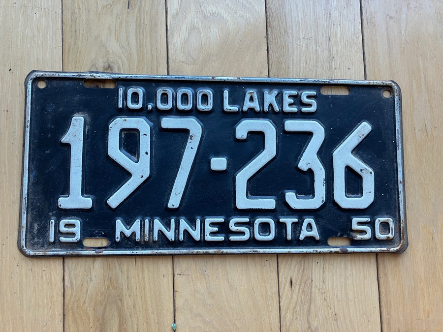 1950 Minnesota License Plate