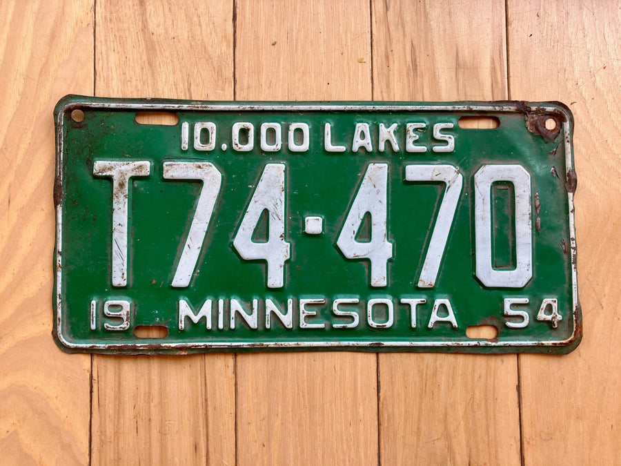 1954 Minnesota License Plate