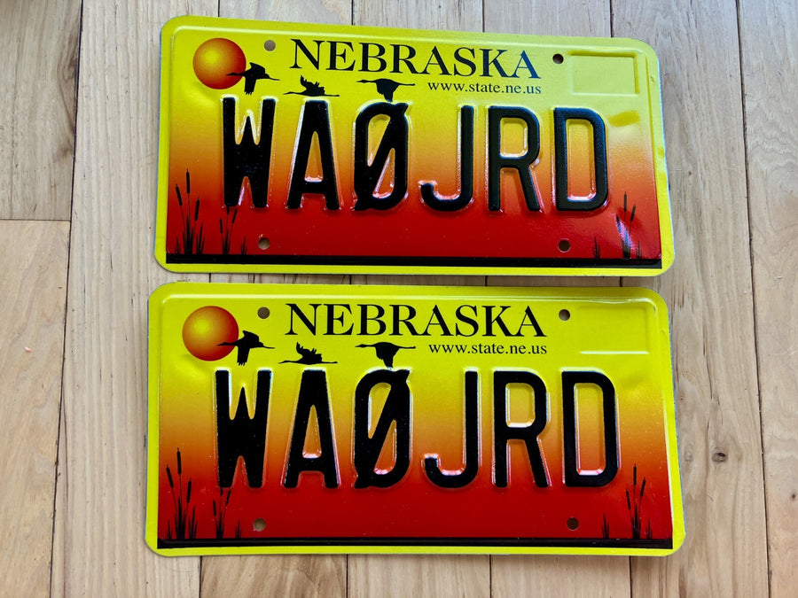 Pair of 2005 Nebraska Amateur Radio License Plates