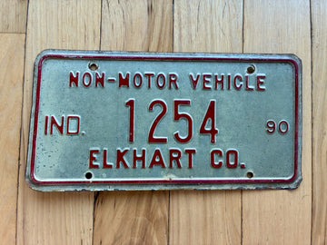 1990 Indiana Non Motor Vehicle/ Buggy License Plate