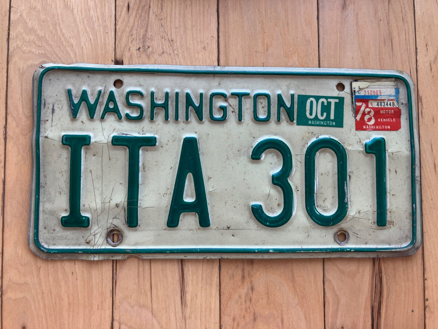 1978 Washington State License Plate