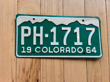 1964 Colorado License Plate
