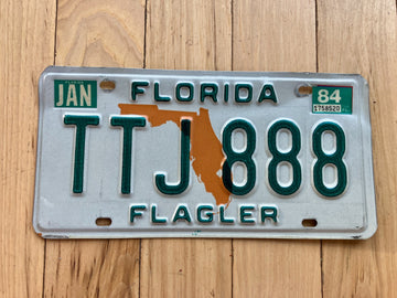 1984 Florida Flagler License Plate