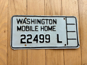 1990s Washington State Mobile Home L Prefix License Plate
