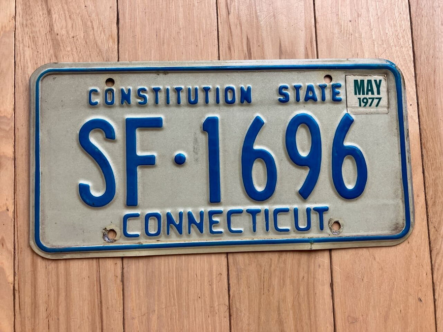 1977 Connecticut License Plate