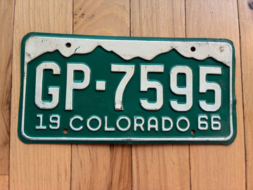 1966 Colorado License Plate