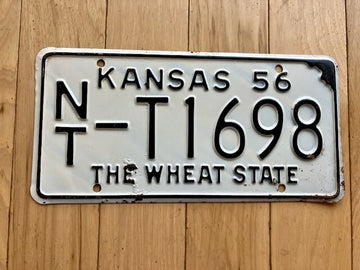 1956 Kansas Truck License Plate