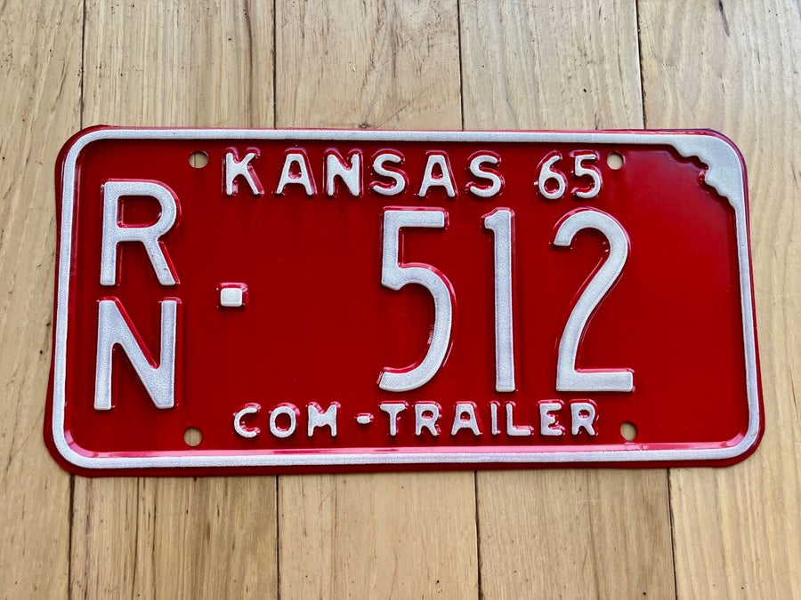 1965 Kansas Commercial Trailer License Plate