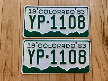 Pair of 1963 Colorado License Plates