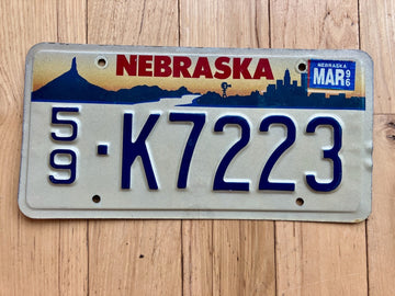 1996 Nebraska License Plate