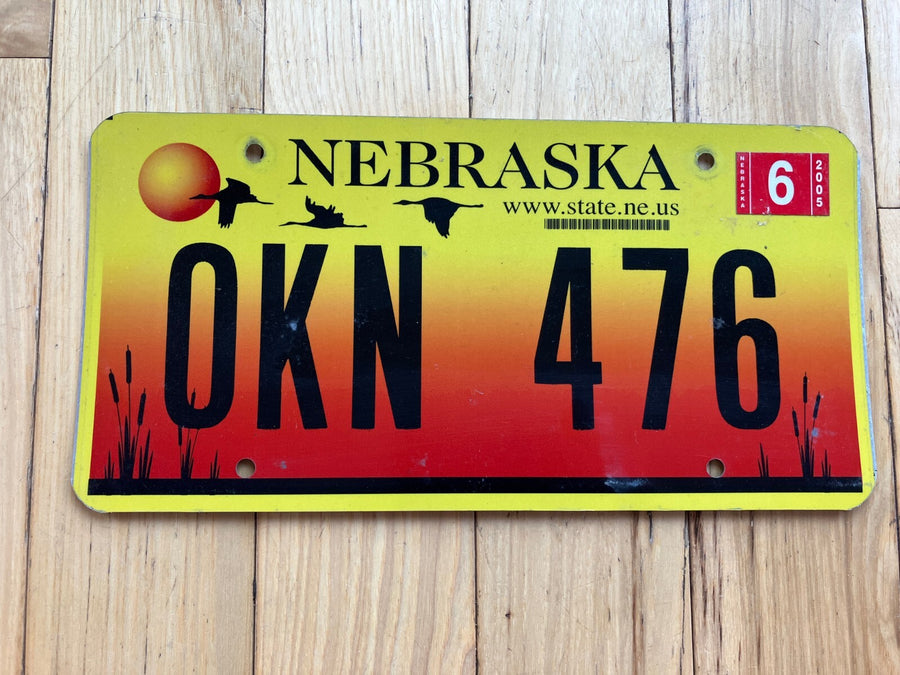 2005 Flat Nebraska License Plate