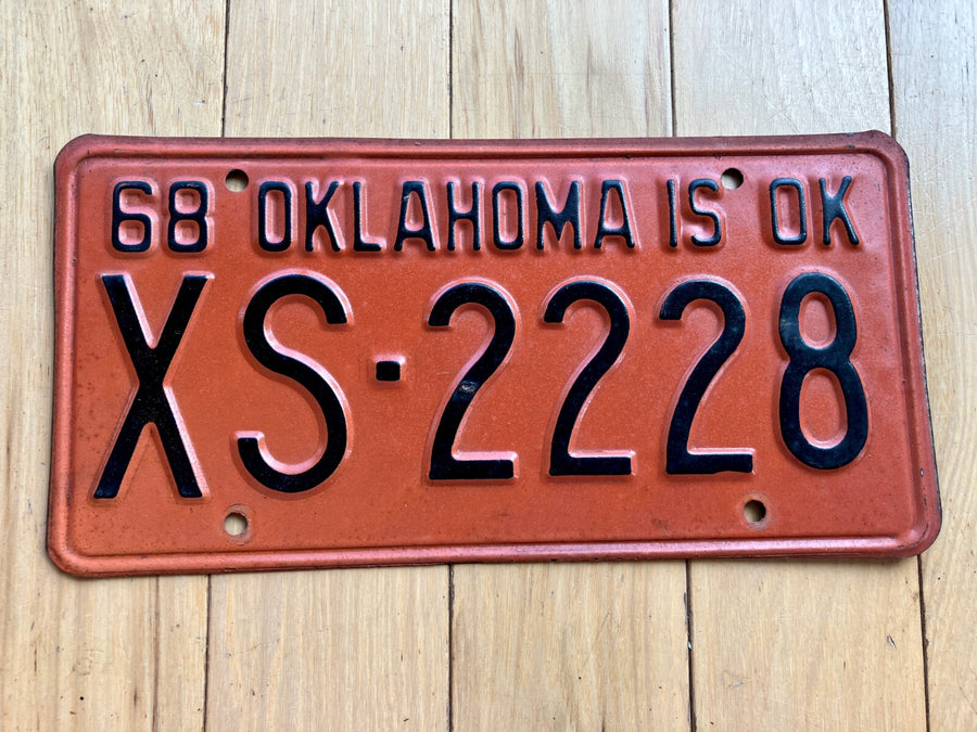 1968 Oklahoma License Plate