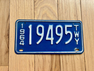 1964 TWY New York License plate