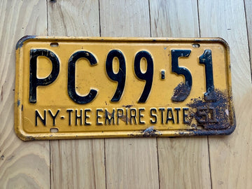 1951 New York License Plate