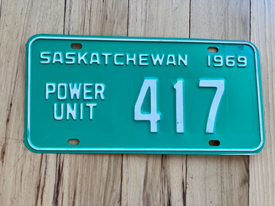 1969 Saskatchewan Power Unit License Plate