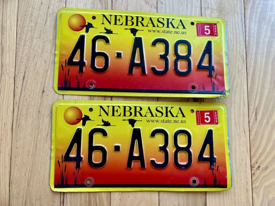 Pair of 2005 Nebraska License Plates