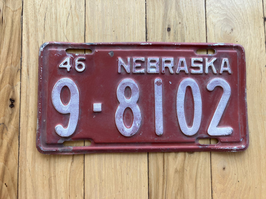 1946 Nebraska License Plate