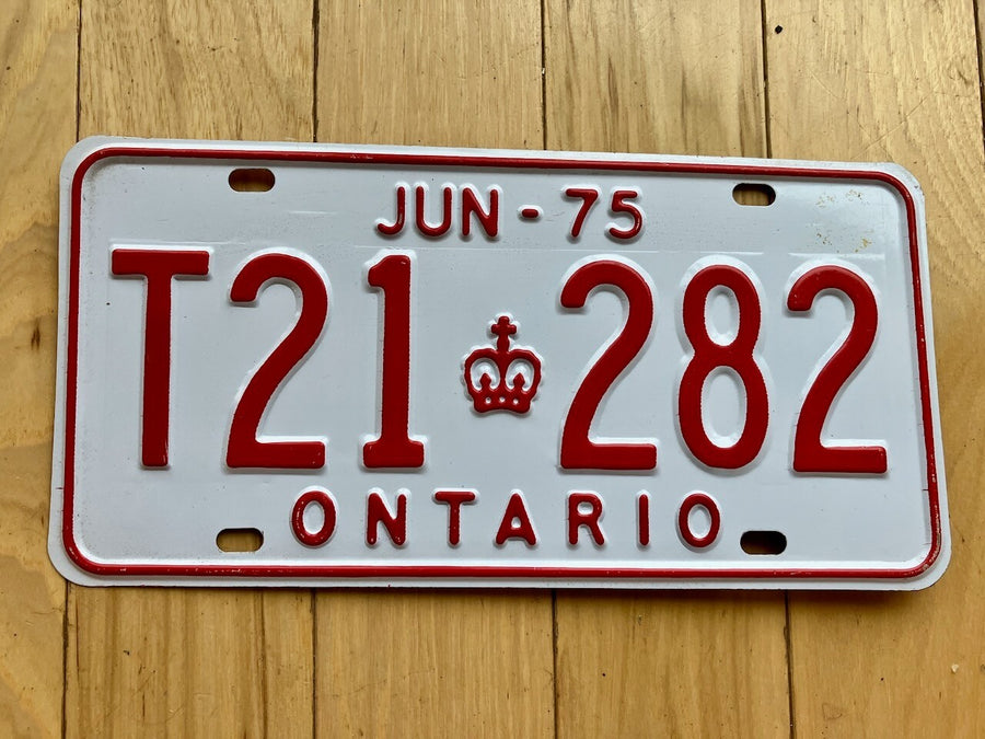 1975 Ontario Trailer License Plate