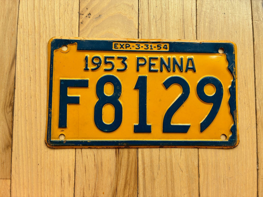 1953 1954 Pennsylvania License Plate