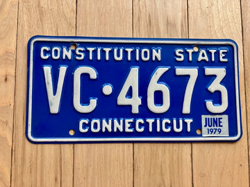 1979 Connecticut License Plate