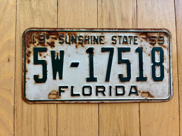 1958 Florida License Plate