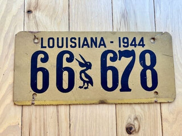 1944 Louisiana Fiberboard License Plate